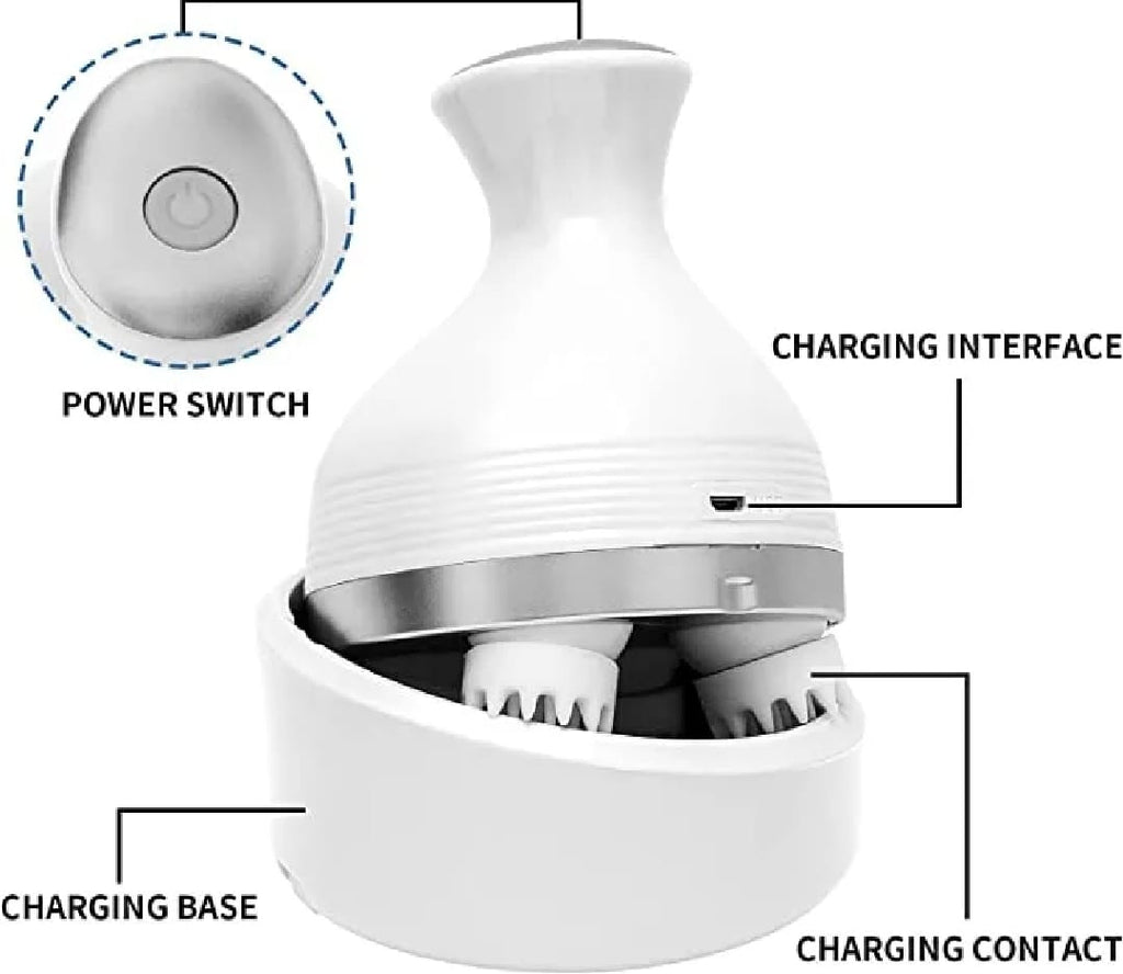 Electric Scalp Massager with 4 Tissue Kneading Node