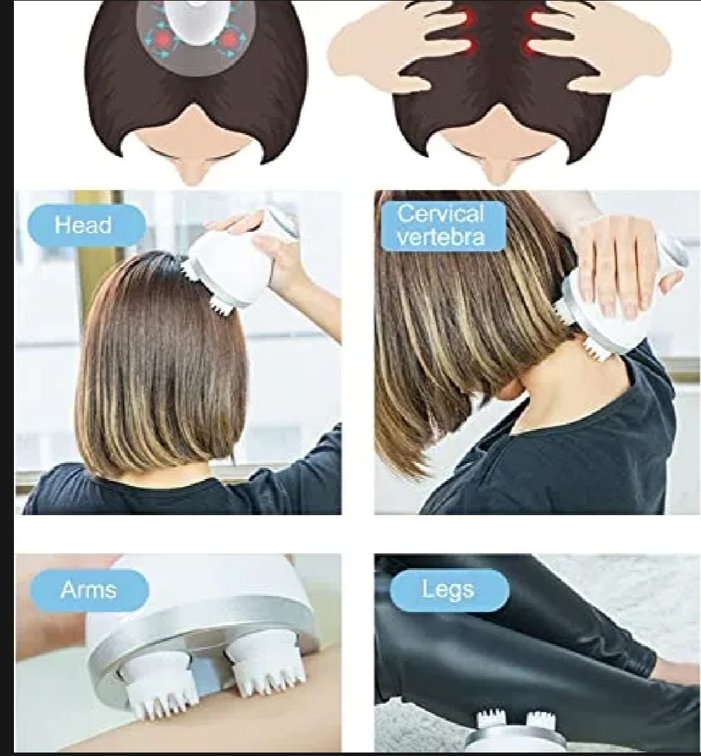 Electric Scalp Massager with 4 Tissue Kneading Node